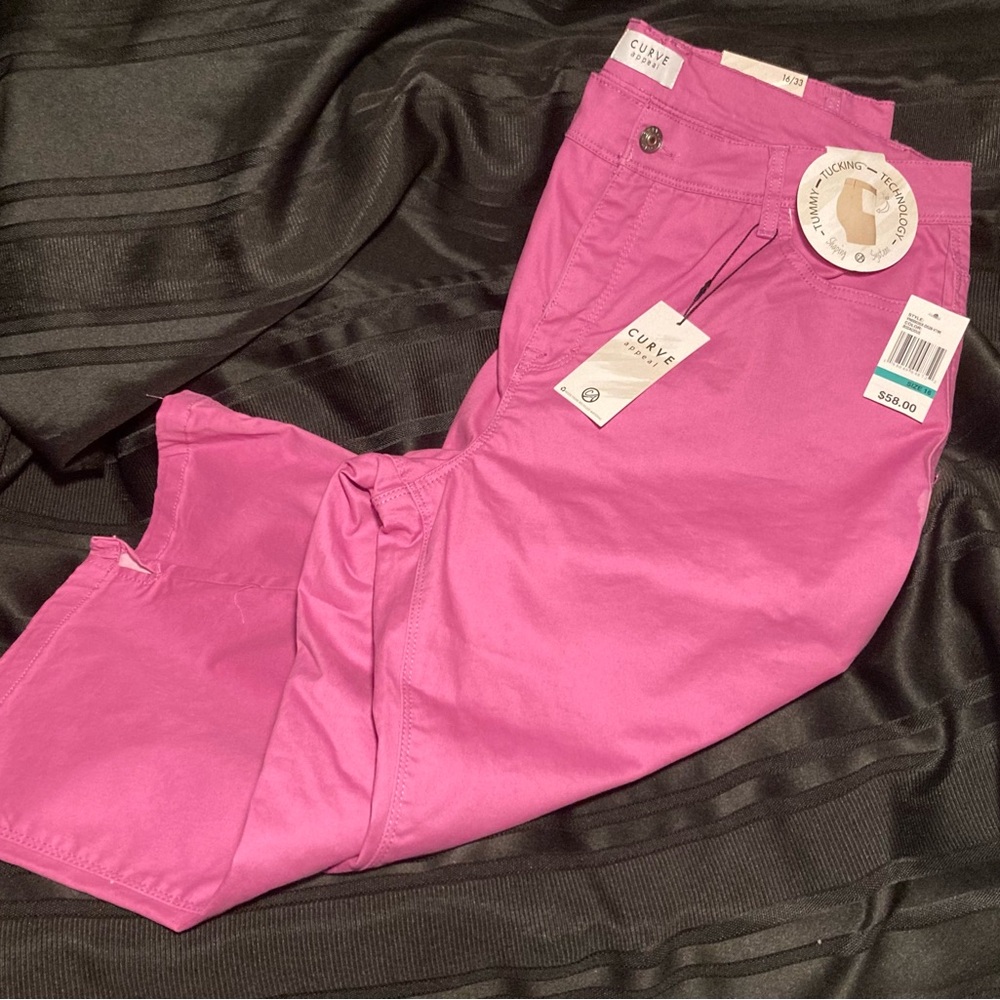 Pink Ankle & Cropped Jeans